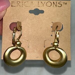 brushed gold Hoop Earrings